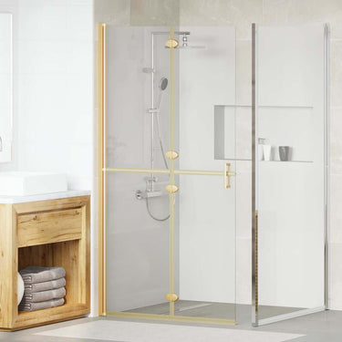 Vidaxl inloopdouchewand goud 90 x 6.5 x 190 cm