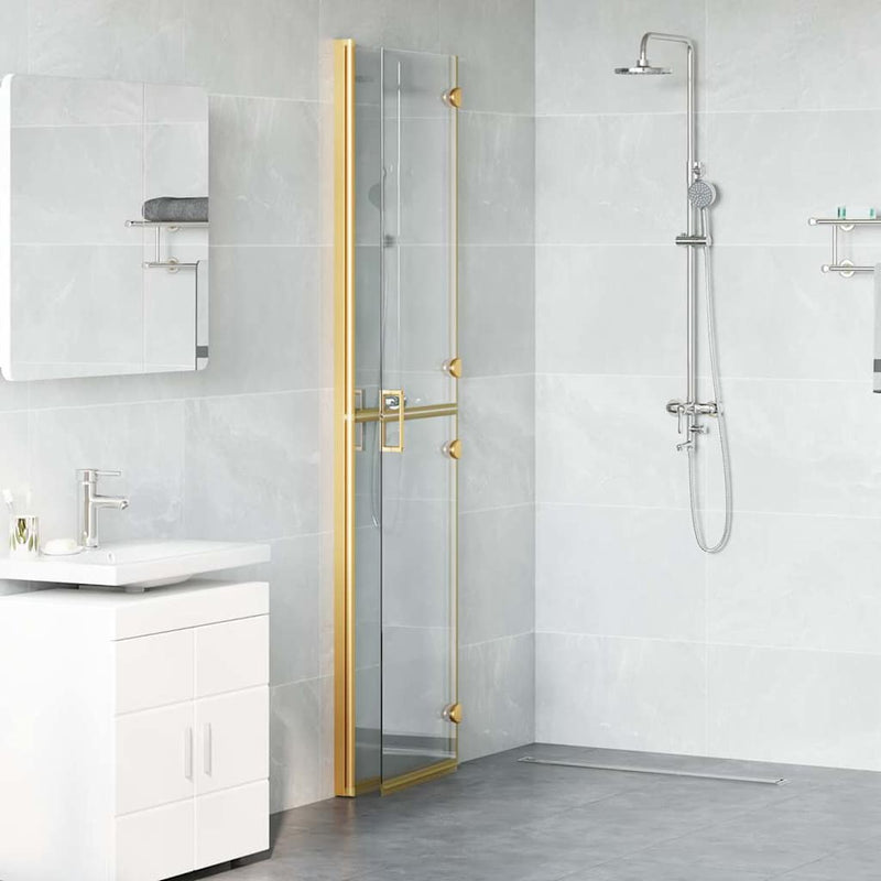 Load image into Gallery viewer, Vidaxl inloopdouchewand goud 90 x 6.5 x 190 cm
