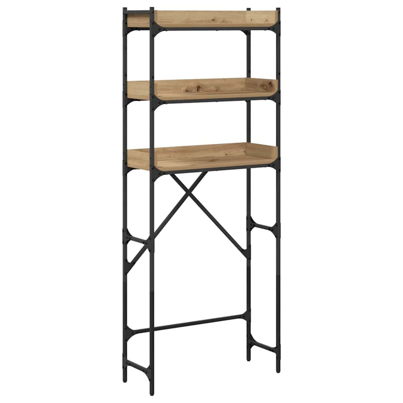 Load image into Gallery viewer, Vidaxl wasmachineplank artisan eiken 67 x 25 x 163 cm bewerkt hout
