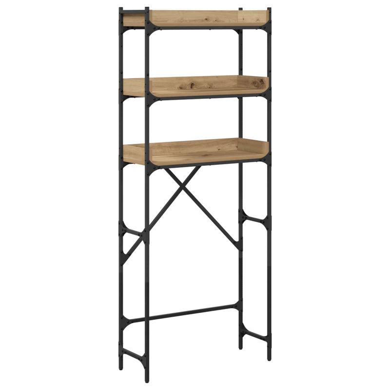 Load image into Gallery viewer, Vidaxl wasmachineplank artisan eiken 67 x 25 x 163 cm bewerkt hout
