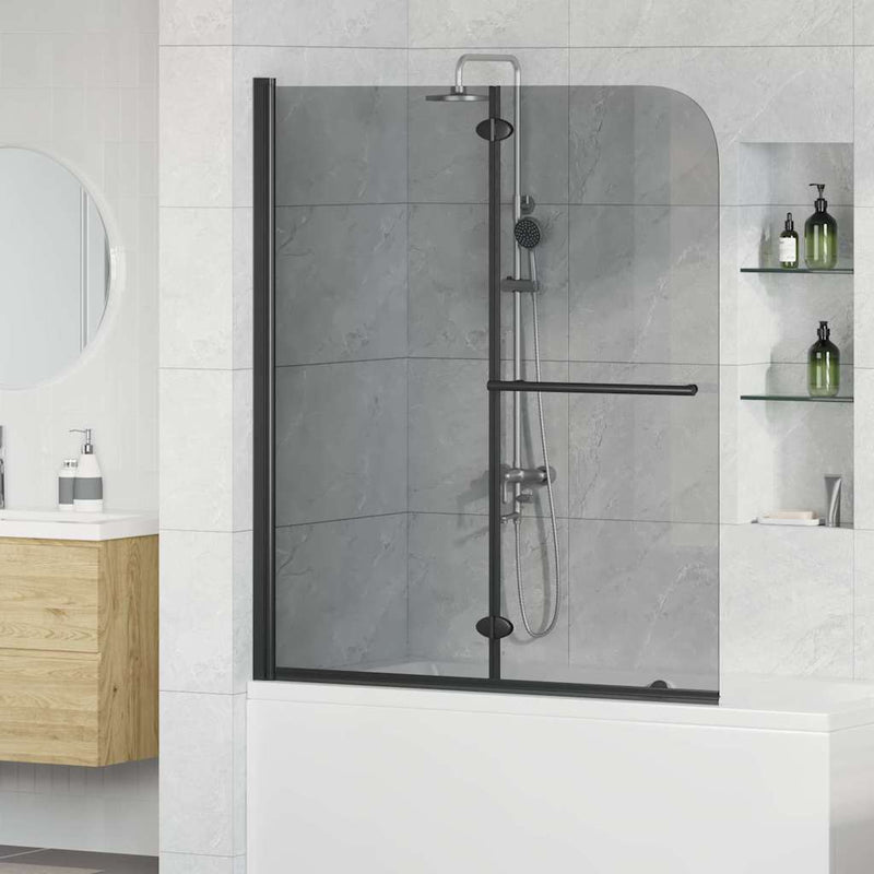 Load image into Gallery viewer, Vidaxl douche omhulsel zwart 95 x 140 cm esg-glas en aluminium
