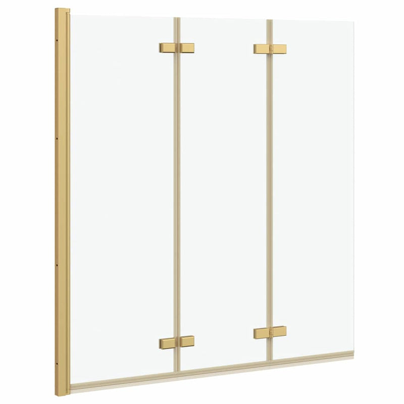 Load image into Gallery viewer, Vidaxl douche omhulsel goud 130 x 138 cm esg-glas en aluminium
