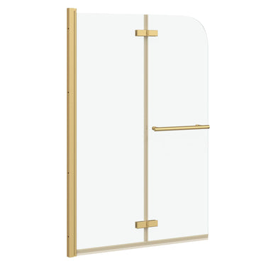Vidaxl douche omhulsel goud 95 x 140 cm esg-glas en aluminium
