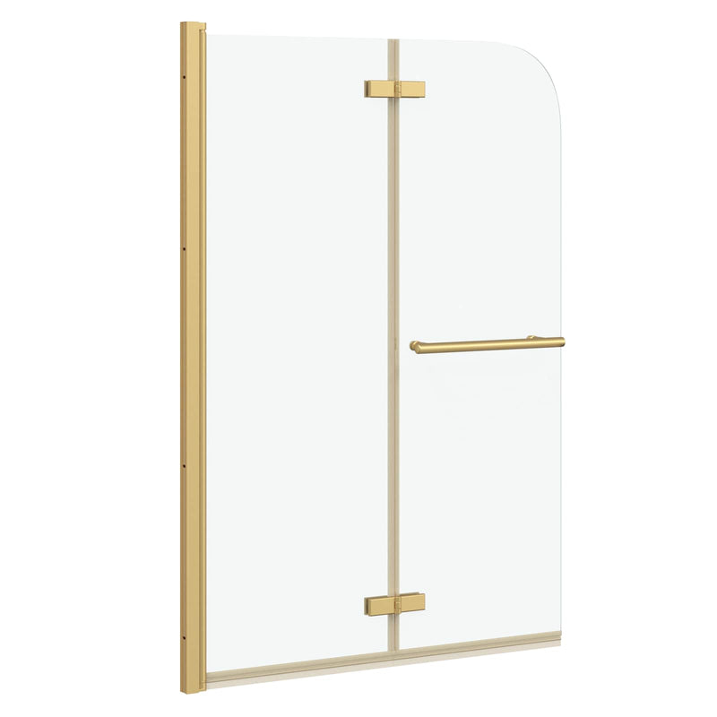 Load image into Gallery viewer, Vidaxl douche omhulsel goud 95 x 140 cm esg-glas en aluminium
