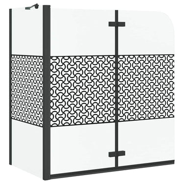 Vidaxl badomheining zwart 120 x 67 x 129 cm gelaagd glas en aluminium