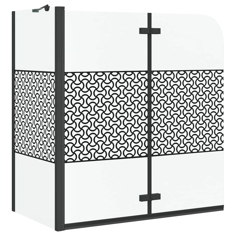Load image into Gallery viewer, Vidaxl badomheining zwart 120 x 67 x 129 cm gelaagd glas en aluminium
