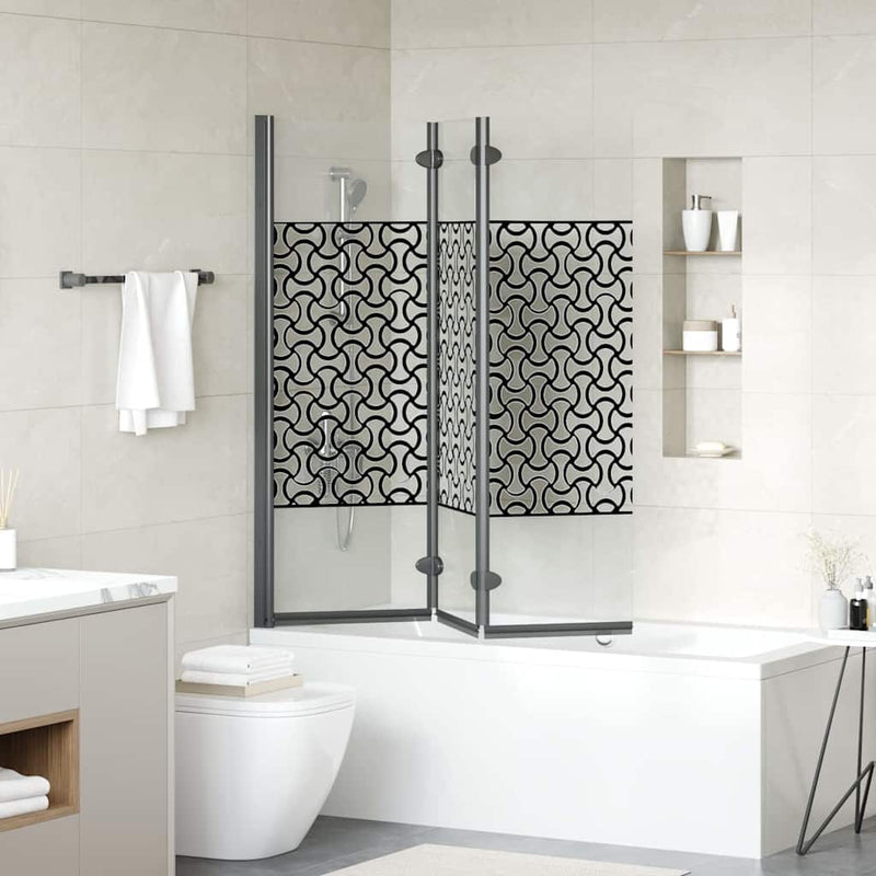 Load image into Gallery viewer, Vidaxl douche omhulsel zwart en transparant 130 x 130 cm gehard glas
