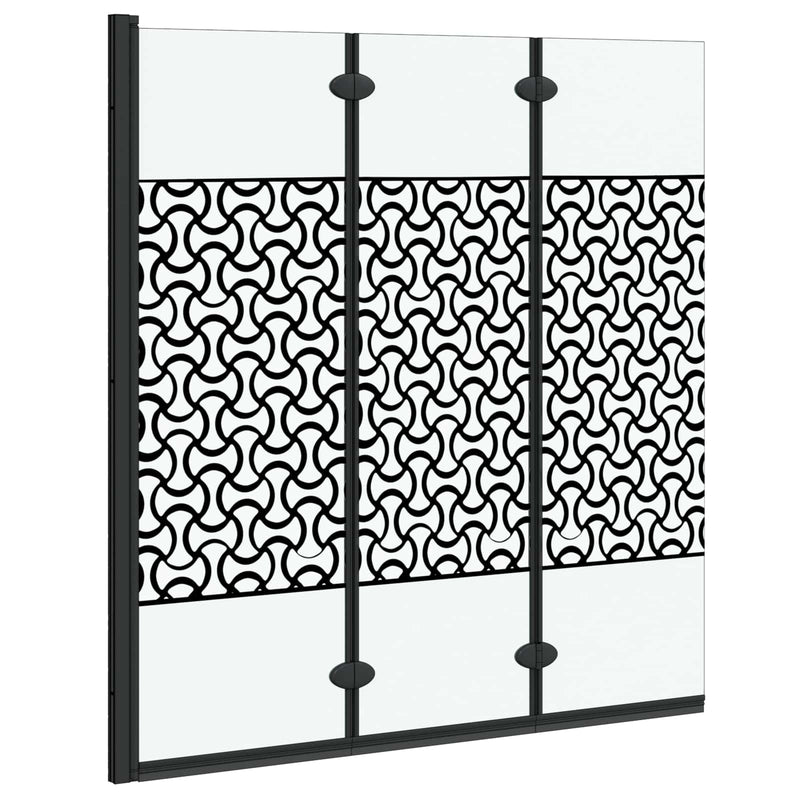 Load image into Gallery viewer, Vidaxl douche omhulsel zwart en transparant 130 x 130 cm gehard glas
