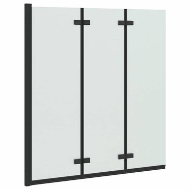 Vidaxl douche omhulsel zwart 130 x 138 cm esg-glas en aluminium