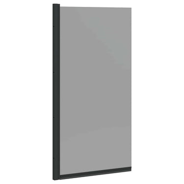 Vidaxl bad douchescreen zwart 68 x 130 cm gehard glas