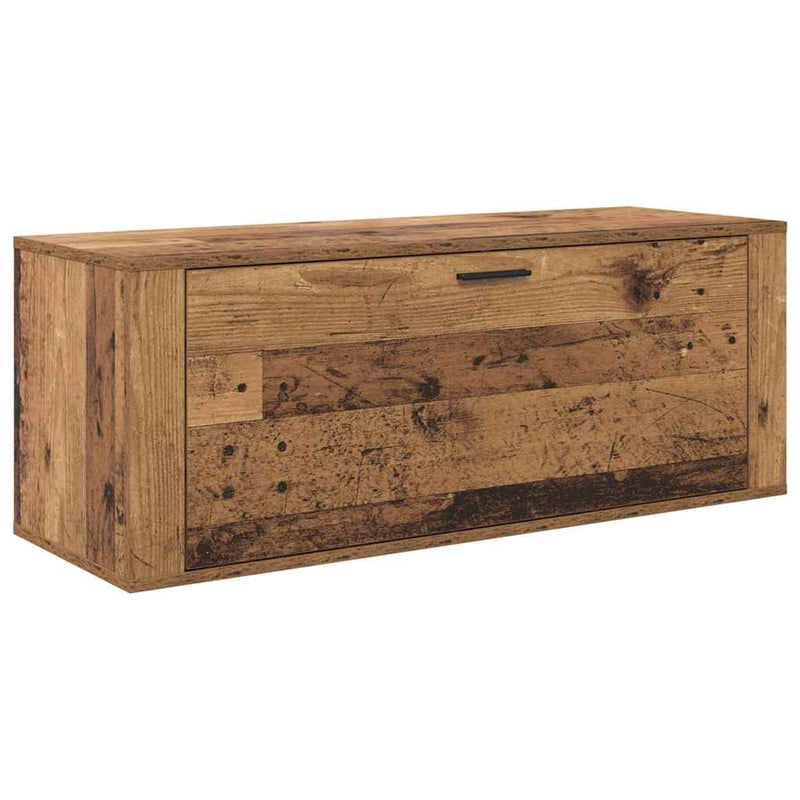 Load image into Gallery viewer, Vidaxl schoenenkast met plank oud hout 100 x 35 x 38 cm bewerkt hout
