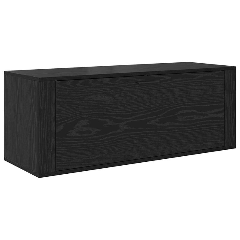 Load image into Gallery viewer, Vidaxl schoenenkast zwart eiken 100 x 35 x 38 cm bewerkt hout
