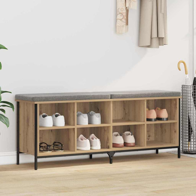 Load image into Gallery viewer, Vidaxl schoenenkast met plank artisan eiken 131 x 35 x 50 cm
