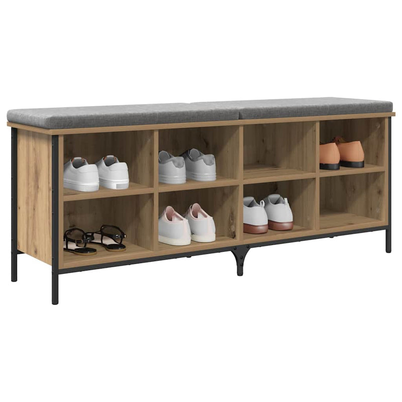 Load image into Gallery viewer, Vidaxl schoenenkast met plank artisan eiken 131 x 35 x 50 cm
