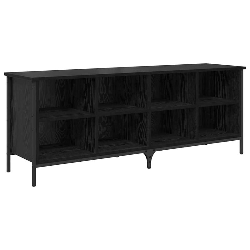 Load image into Gallery viewer, Vidaxl schoenenkast met plank met opslag zwart eiken 131 x 35 x 50 cm
