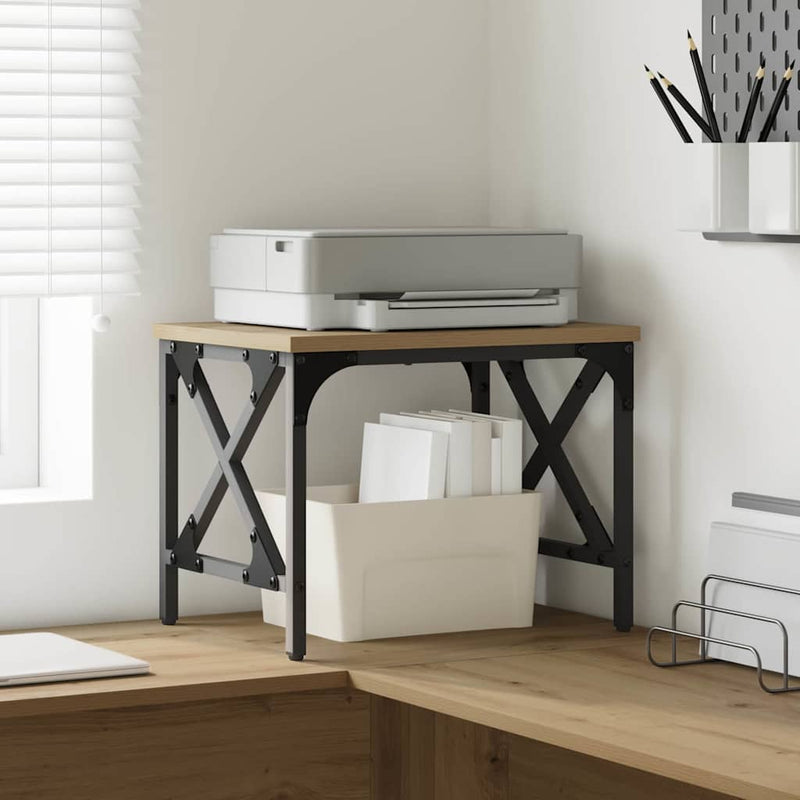 Load image into Gallery viewer, Vidaxl printerstand artisan eiken 40 x 30 x 31 cm bewerkt hout
