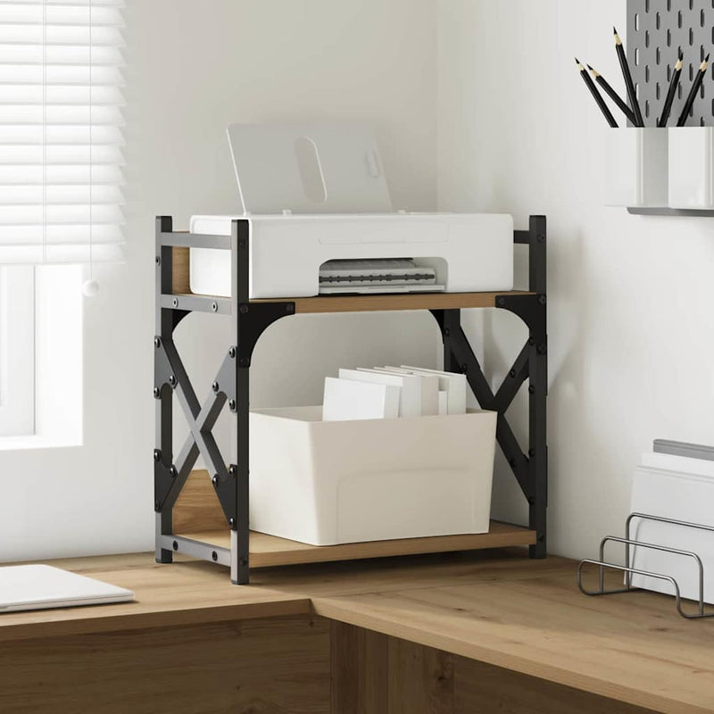 Load image into Gallery viewer, Vidaxl printerstand artisan eiken 40 x 20 x 40 cm bewerkt hout
