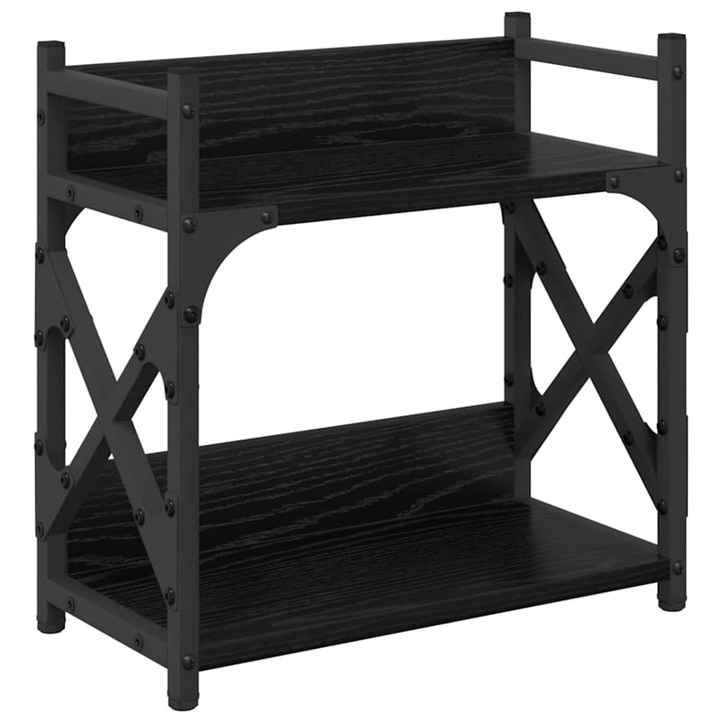 Load image into Gallery viewer, Vidaxl printerstand zwart eiken 40 x 20 x 40 cm bewerkt hout
