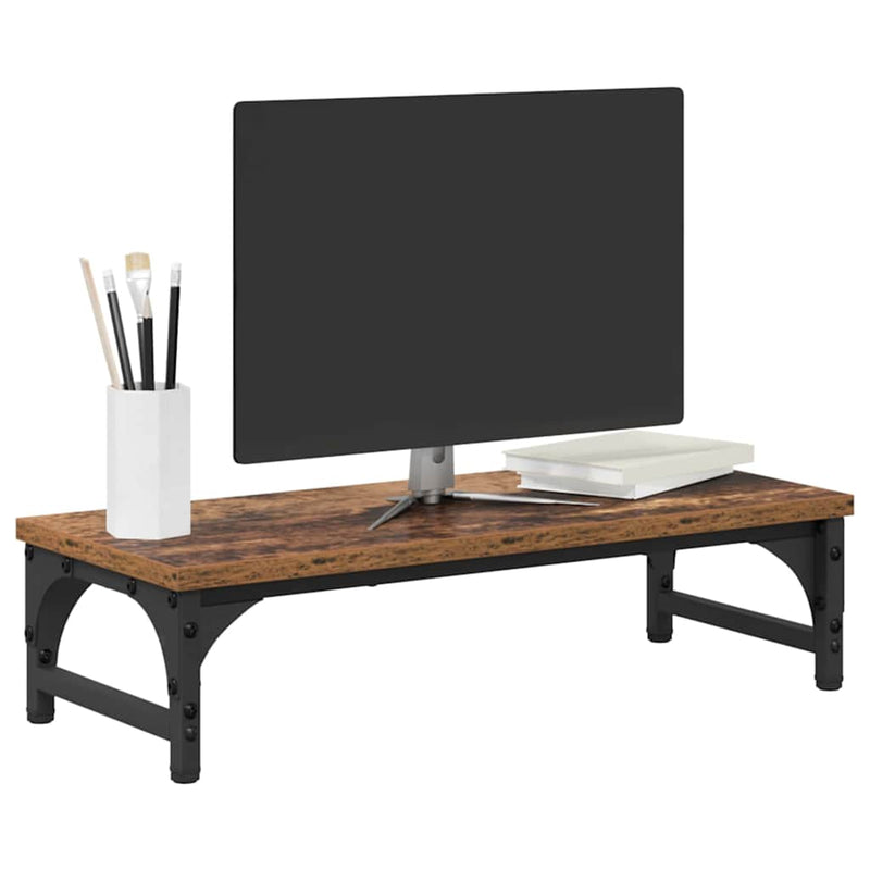 Load image into Gallery viewer, Vidaxl monitor stand oud hout 55 x 23 x 14 cm bewerkt hout
