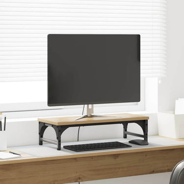 Vidaxl monitor stand artisan eiken 55 x 23 x 14 cm bewerkt hout