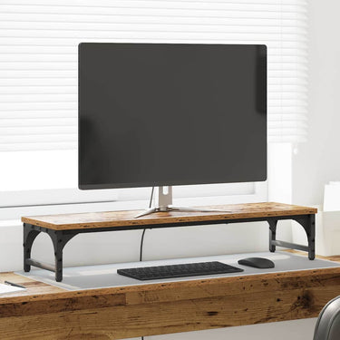 Vidaxl monitor stand oud hout 85 x 23 x 15,5 cm bewerkt hout