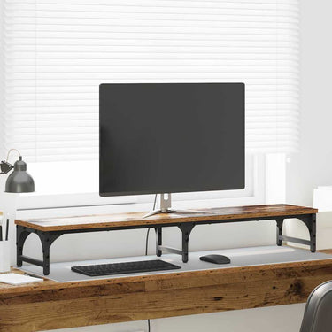 Vidaxl monitor stand oud hout 105 x 23 x 15,5 cm bewerkt hout