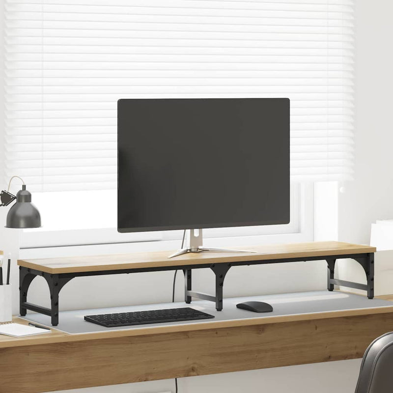 Load image into Gallery viewer, Vidaxl monitor stand artisan eiken 105 x 23 x 15,5 cm bewerkt hout
