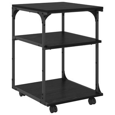 Vidaxl printerstand zwart eiken 43 x 48 x 64 cm bewerkt hout