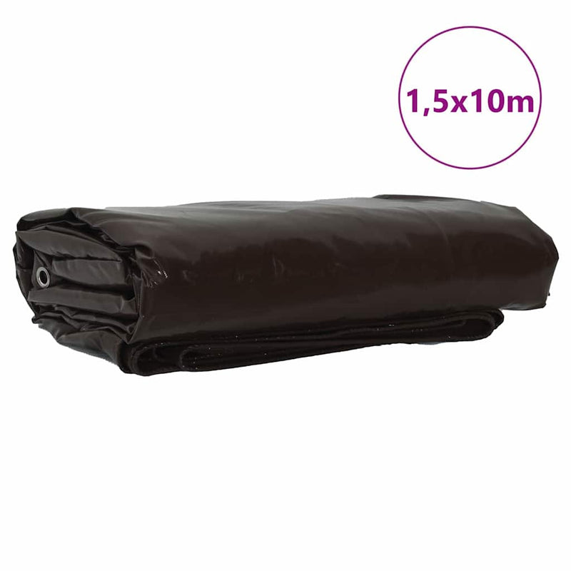 Load image into Gallery viewer, Vidaxl zeil 650g m² bruin 1,5 x 10 m canvas met pvc-coating
