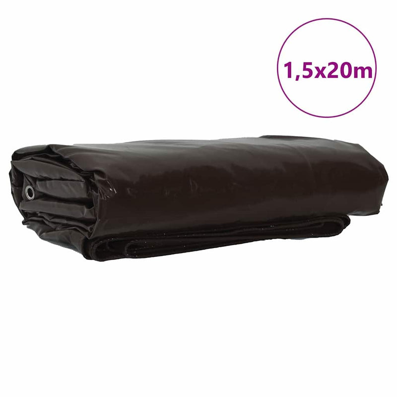 Load image into Gallery viewer, Vidaxl zeil 650g m² bruin 1,5 x 20 m canvas met pvc-coating
