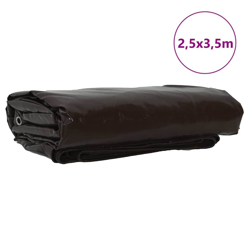 Load image into Gallery viewer, Vidaxl zeil 650g m² bruin 2,5 x 3,5 m canvas met pvc-coating
