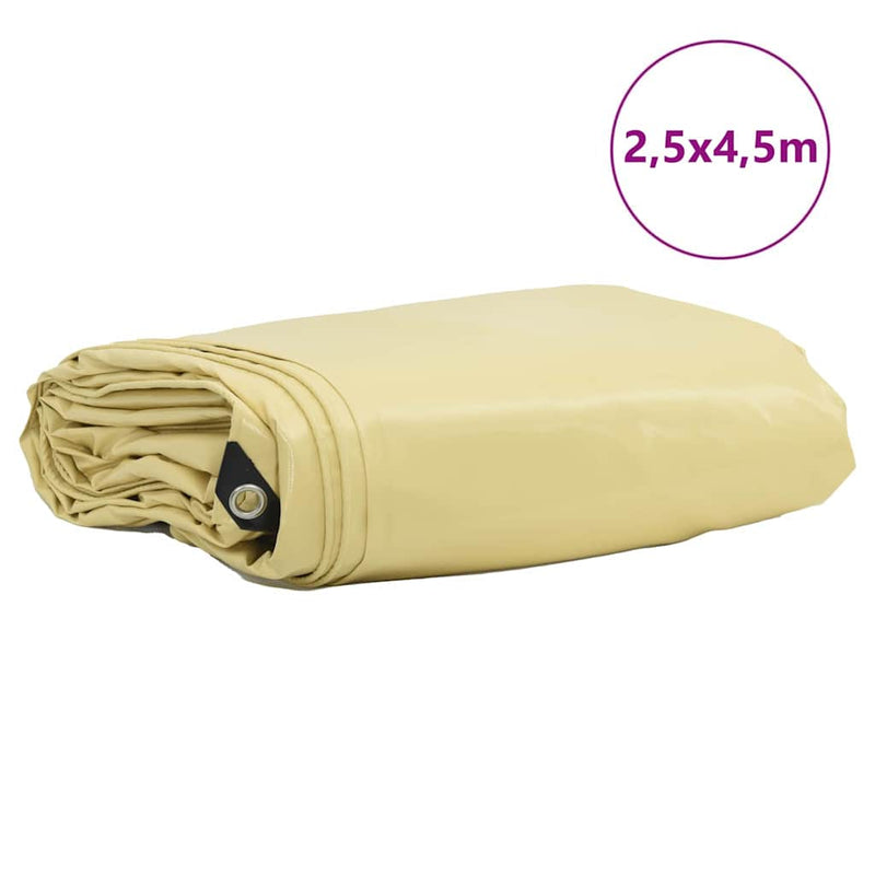 Load image into Gallery viewer, Vidaxl zeil 650g m² beige 2,5 x 4,5 m canvas met pvc-coating
