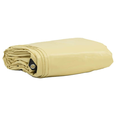 Vidaxl zeil 650g m² beige 5 x 5 m canvas met pvc-coating