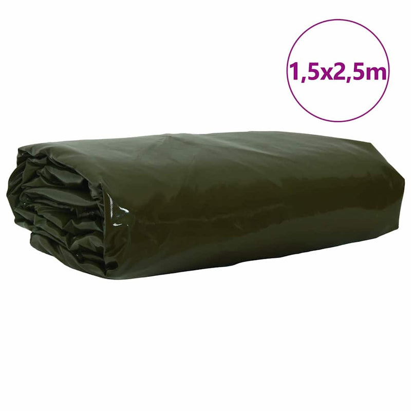 Load image into Gallery viewer, Vidaxl zeil 650g m² olijf groen 1,5 x 2,5 m canvas met pvc-coating
