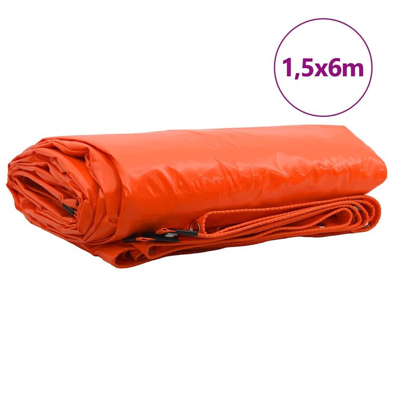 Load image into Gallery viewer, Vidaxl zeil 650g m² oranje 1,5 x 6 m canvas met pvc-coating
