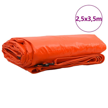 Vidaxl zeil 650g m² oranje 2,5 x 3,5 m canvas met pvc-coating