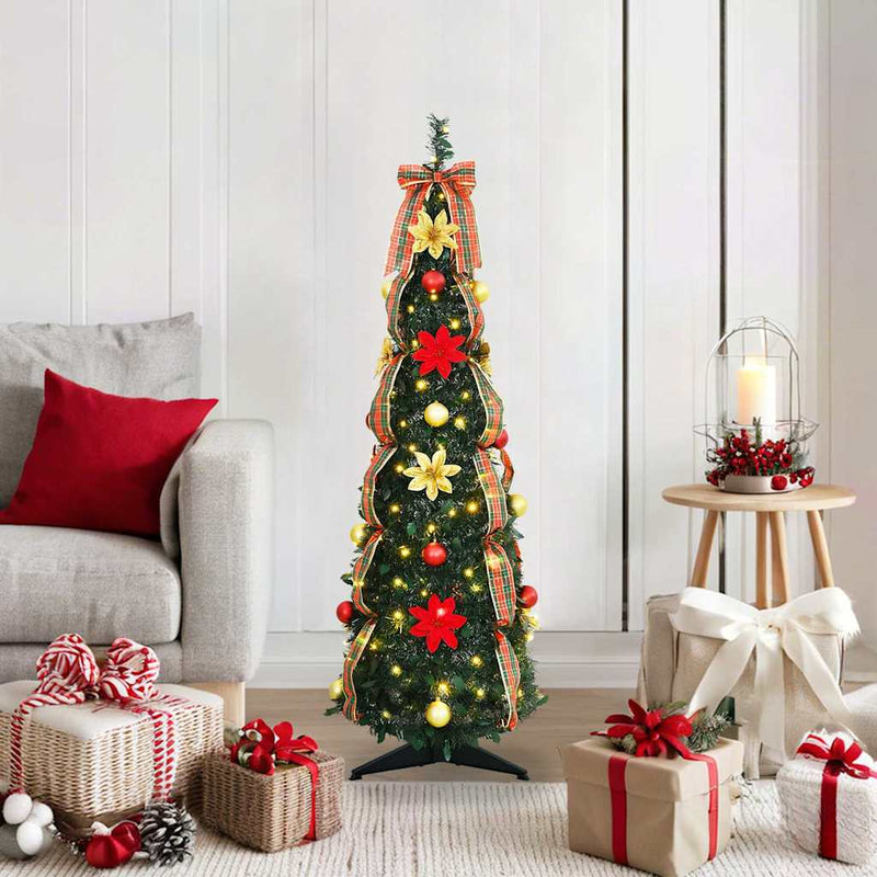 Load image into Gallery viewer, Vidaxl kunstkerstboom met 50 led met standaard groen 125 cm pvc
