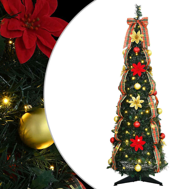 Load image into Gallery viewer, Vidaxl kunstkerstboom met 50 led met standaard groen 125 cm pvc
