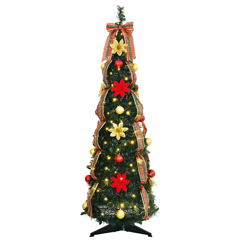 Load image into Gallery viewer, Vidaxl kunstkerstboom met 50 led met standaard groen 125 cm pvc
