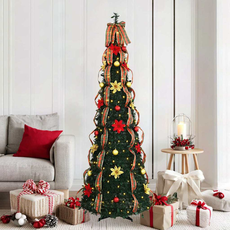 Load image into Gallery viewer, Vidaxl kunstkerstboom met 150 led met standaard groen 185 cm pvc
