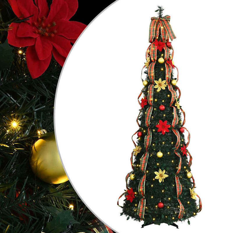 Load image into Gallery viewer, Vidaxl kunstkerstboom met 150 led met standaard groen 185 cm pvc
