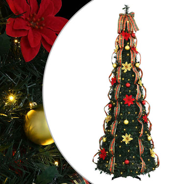 Vidaxl kunstkerstboom met 200 led met standaard groen 215 cm pvc