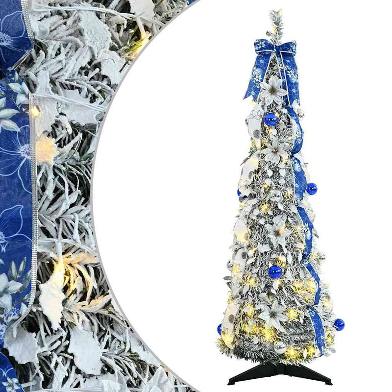 Load image into Gallery viewer, Vidaxl kunstkerstboom met 50 led met standaard wit 120 cm pvc
