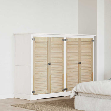 Vidaxl kastdeur 4 pcs naturel 110 x 2,1 x 39,5 cm massief grenenhout