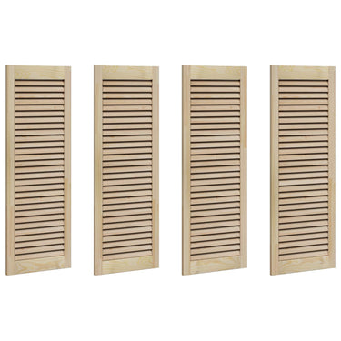 Vidaxl kastdeur 4 pcs naturel 110 x 2,1 x 39,5 cm massief grenenhout