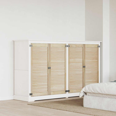 Vidaxl kastdeur 4 pcs naturel 110 x 2 x 49,5 cm massief grenenhout