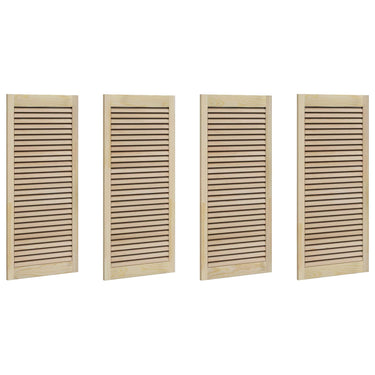 Vidaxl kastdeur 4 pcs naturel 110 x 2 x 49,5 cm massief grenenhout