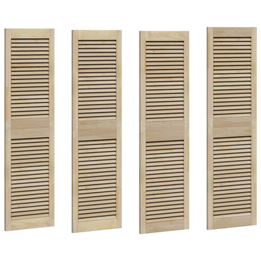 Vidaxl kastdeur 4 pcs naturel 140,5 x 2,1 x 39,5 cm massief grenenhout