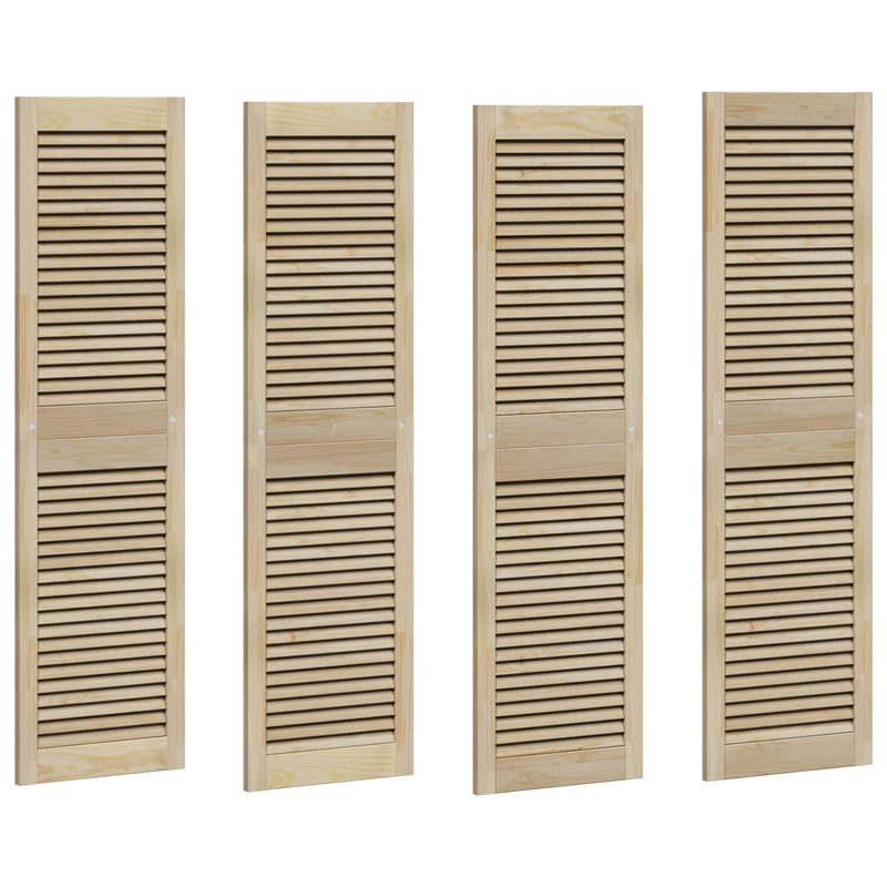 Load image into Gallery viewer, Vidaxl kastdeur 4 pcs naturel 140,5 x 2,1 x 39,5 cm massief grenenhout
