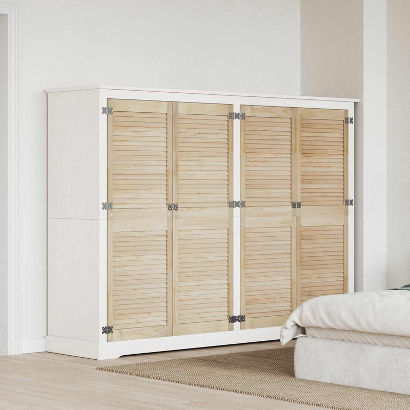 Load image into Gallery viewer, Vidaxl kastdeur 4 pcs naturel 140.5 x 2 x 59.5 cm massief grenenhout

